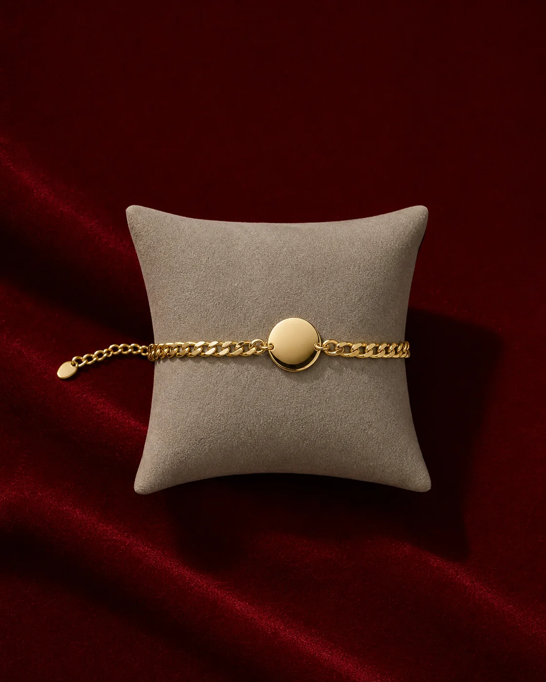 Bracelet Gourmette Médaillon Or