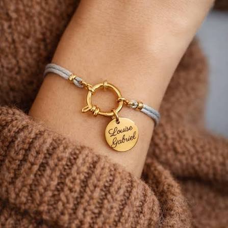 Bracelet Gourmette Médaillon Or