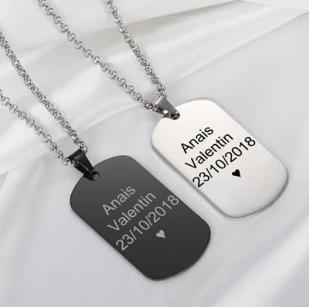 Collier Duo Plaques Militaires